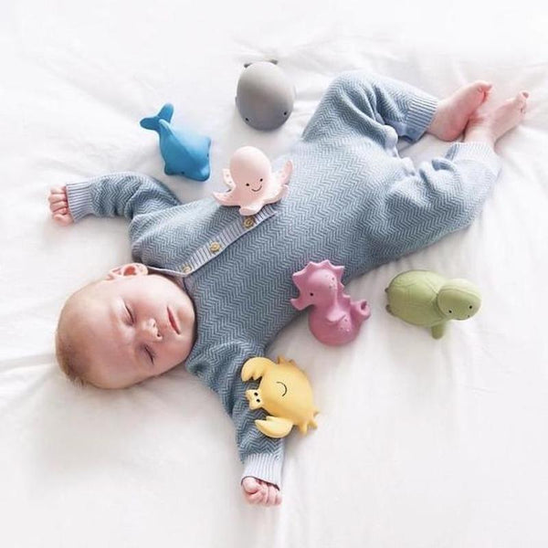 Baby With Organic Teething Toys