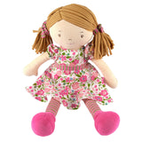Fran - Light Brown Hair With Dark Pink & Green Dress