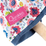 Lilac - Black Hair with Blue Floral Dress