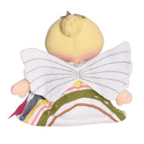 Fairy with Blonde Hair in Rainbow Dress