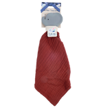 Elephant Barn Red Organic Muslin Comforter with Organic Natural Rubber Teether