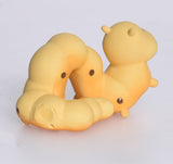 Caterpillar Natural Rubber Teether, Rattle & Bath Toy