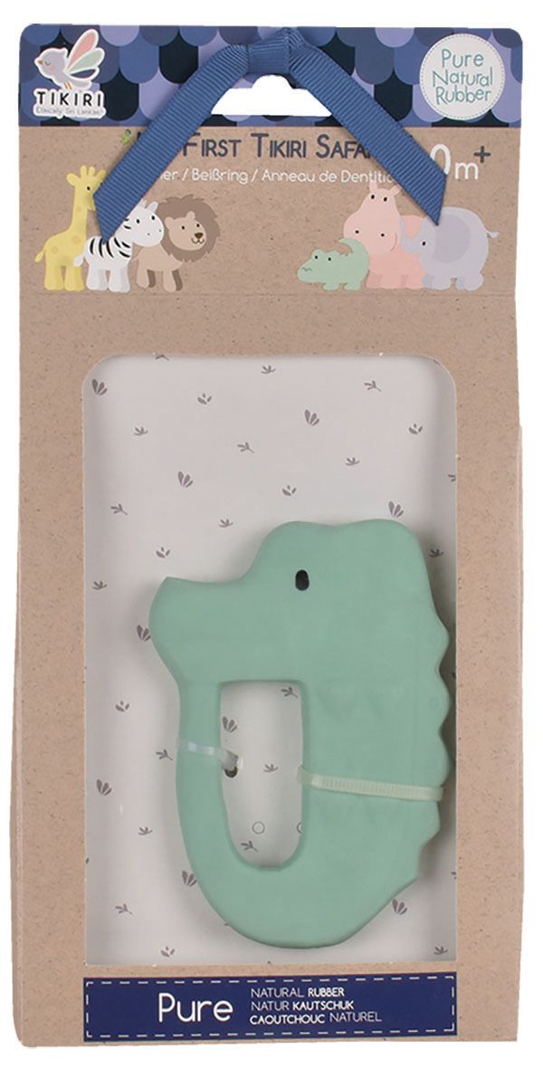 Crocodile -Organic Natural Rubber Teether - Tikiri Toys Sri Lanka