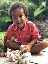 Cow - Organic Natural Rubber Rattle, Teether & Bath Toy