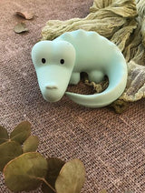 Crocodile - Organic Natural Rubber Rattle, Teether & Bath Toy