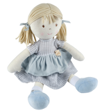 Neva-Blonde Hair With Grey Checkered Dress All Natural Fabrics