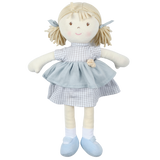 Neva-Blonde Hair With Grey Checkered Dress All Natural Fabrics