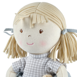 Neva-Blonde Hair With Grey Checkered Dress All Natural Fabrics