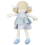 Neva-Blonde Hair With Grey Checkered Dress All Natural Fabrics