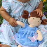 Pari - Brown Hair with Blue & Purple Dress