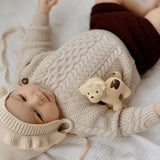 Puppy -Organic Natural Rubber Rattle, Teether & Bath Toy