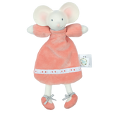 Meiya the Mouse Velour Lovey with Organic Natural Rubber Teether Head