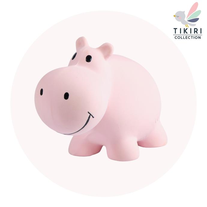 natural rubber bath toy hippo