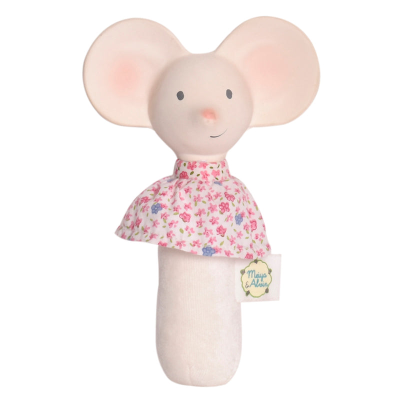 Meiya the Mouse Soft Squeaker Toy with Natural Rubber Head - Tikiri Toys Sri Lanka