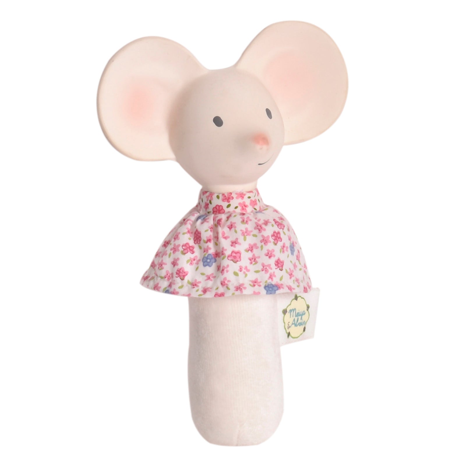 Meiya the Mouse Soft Squeaker Toy with Natural Rubber Head - Tikiri Toys Sri Lanka