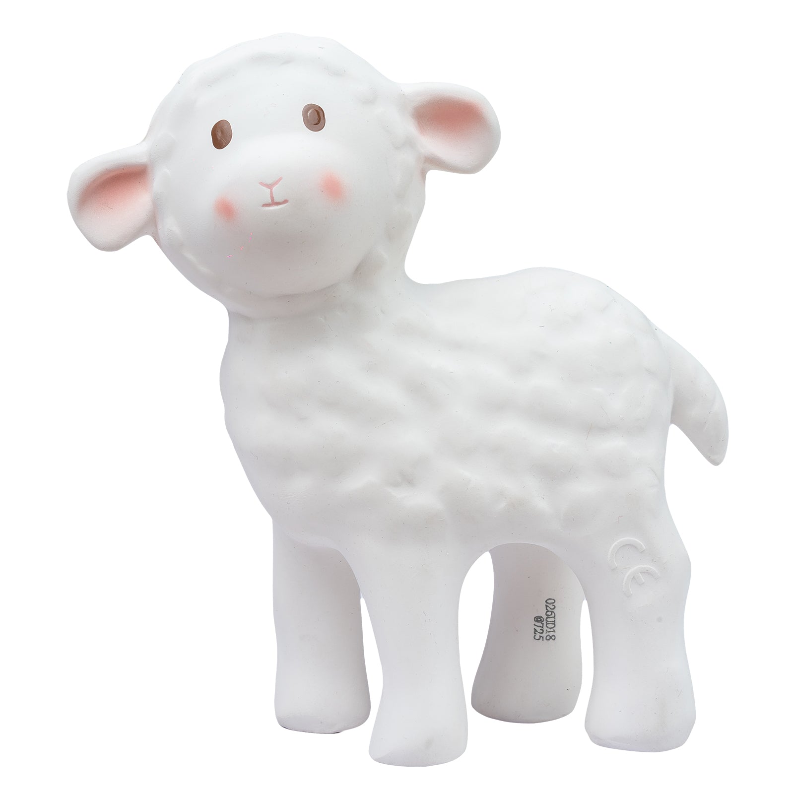 Bahbah the Lamb Organic Natural Rubber Teether, Rattle & Bath Toy - Tikiri Toys Sri Lanka