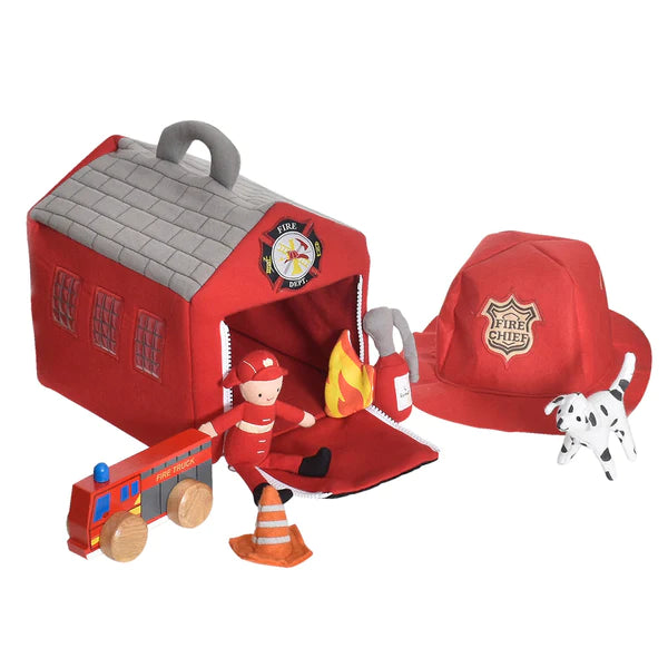 Fire Station  with Hat  & Accessories