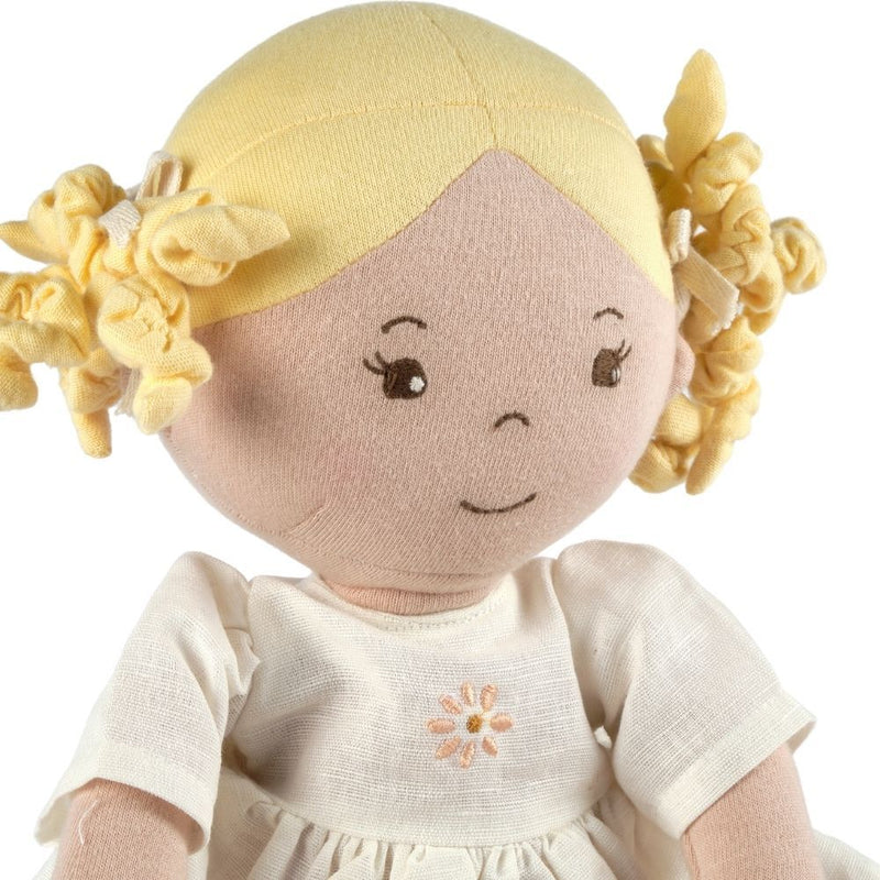 Priscy Blonde Haired Doll in White Linen Dress with Display Box