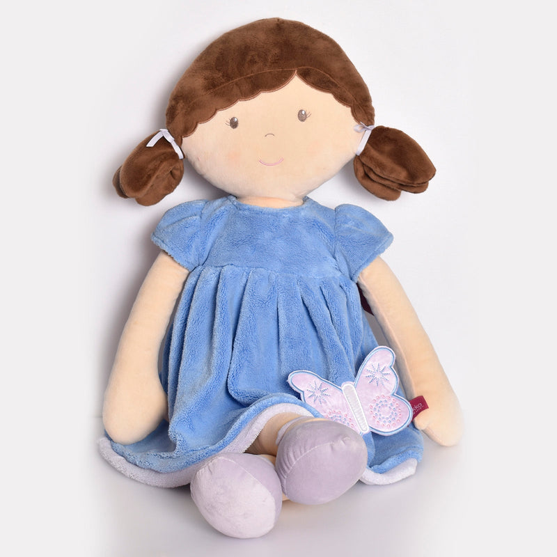 Pari Display Doll with Brown Hair/Blue & Purple Dress