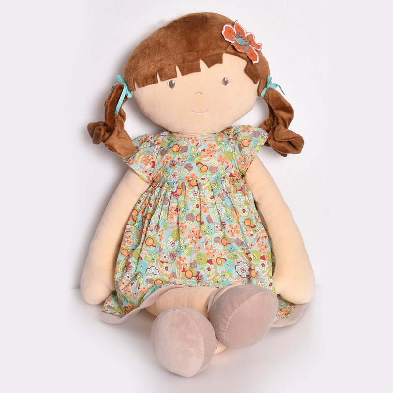 Summer Display Doll Brunette in Orange Flowered Dress