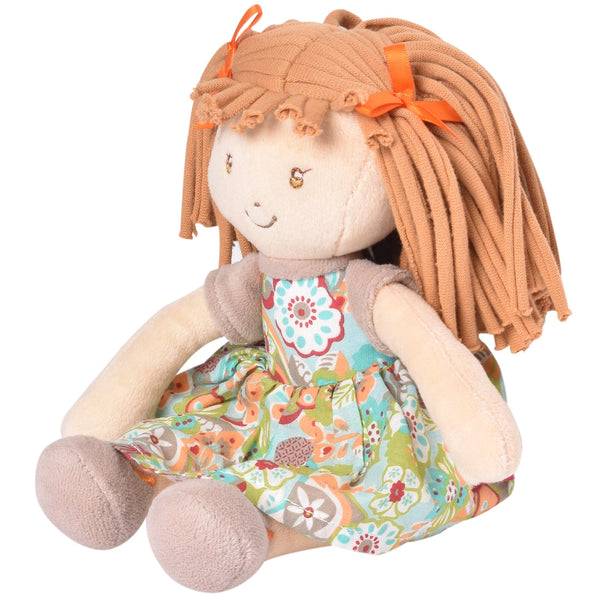 Libby Lu - Brown Hair in Orange Print Dress