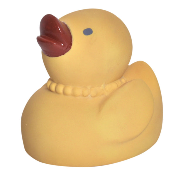 Tara the Duck -_Organic Natural Rubber Teether, Rattle & Bath Toy