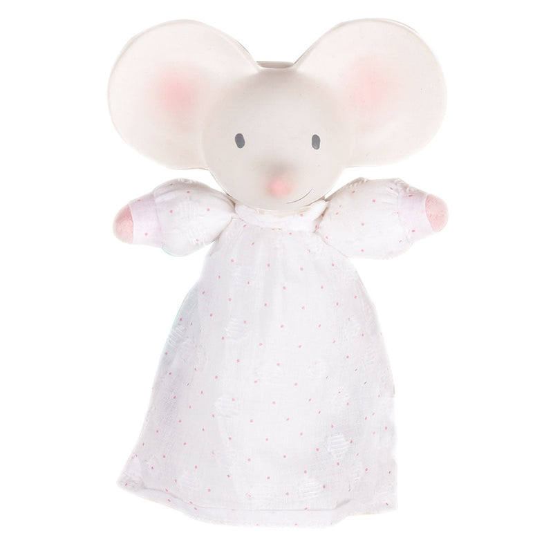 Meiya the Mouse Soft Squeaker and Teether With Organic Natural  Rubber Head