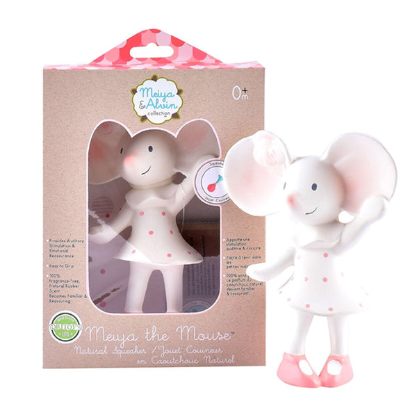 Meiya the Mouse all Rubber Rattle Toy - Meiya and Alvin
