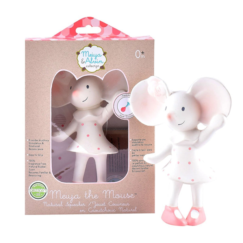 Meiya the Mouse all Rubber Rattle Toy - Meiya and Alvin