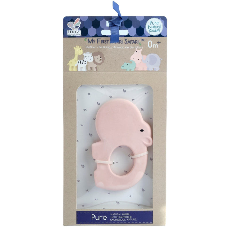 Hippo - Organic Natural Rubber Teether - Tikiri Toys Sri Lanka