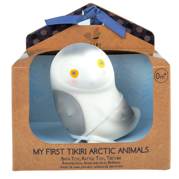 My First Arctic Snow Owl Organic Teether, Rattle & Bath Toy