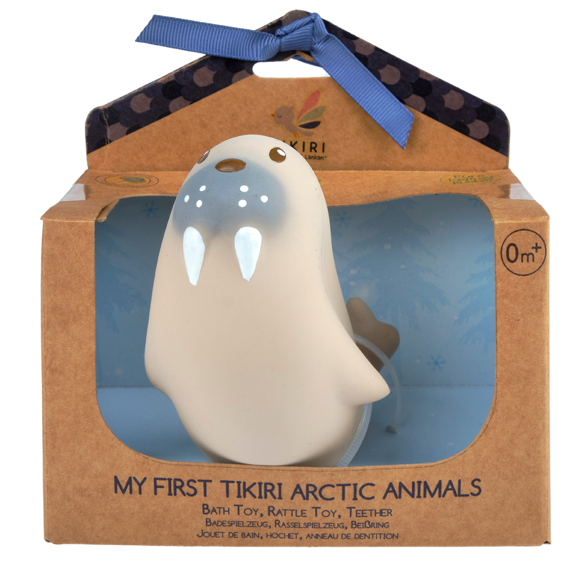 My First Arctic Sea Lion Organic Natural Rubber Teether, Rattle & Bath Toy