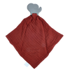 Elephant Barn Red Organic Muslin Comforter with Organic Natural Rubber Teether - Tikiri Toys Sri Lanka