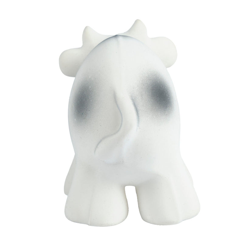 Cow - Organic Natural Rubber Rattle, Teether & Bath Toy