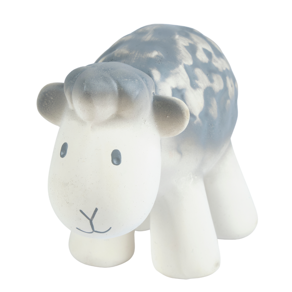 Sheep - Organic Natural Rubber Rattle, Teether & Bath Toy