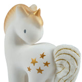 Shining Stars Unicorn Organic Natural Rubber Rattle With Crinkle Wings