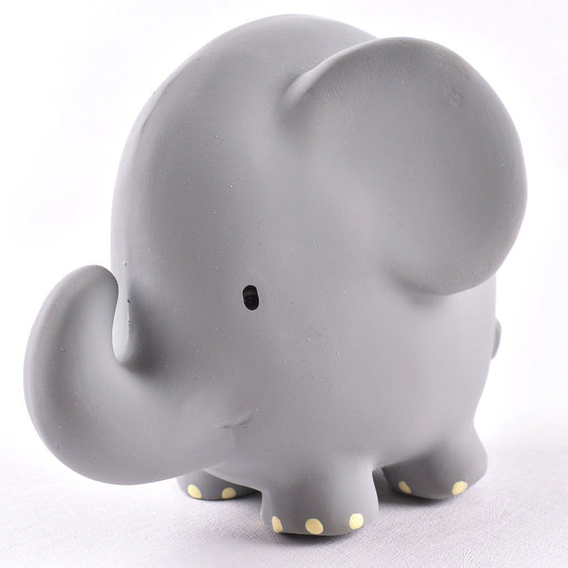 Elephant - Organic Natural Rubber Rattle, Teether & Bath Toy