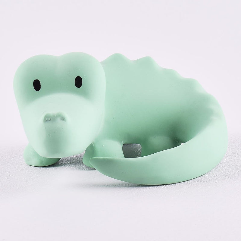 Crocodile - Organic Natural Rubber Rattle, Teether & Bath Toy