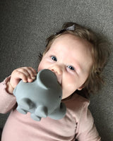 Elephant - Organic Natural Rubber Rattle, Teether & Bath Toy