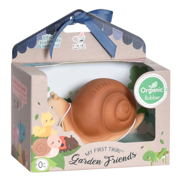 Snail Natural Rubber Teether, Rattle & Bath Toy