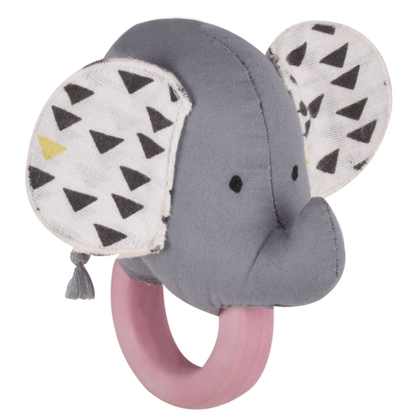 Organic Elephant Baby Vibrator Toy and Elephant Rattle Set