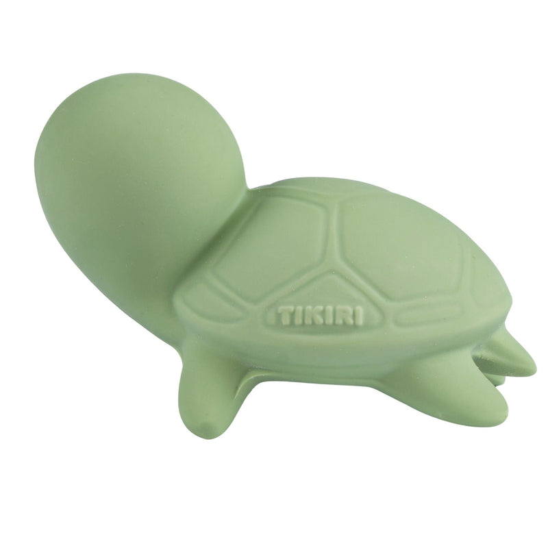 Turtle — Organic Natural Rubber Rattle, Teether & Bath Toy