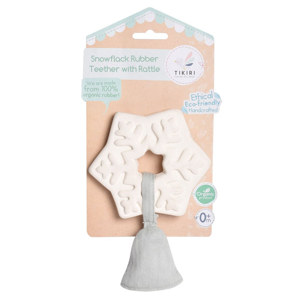 Snowflake Organic Natural Rubber Teether