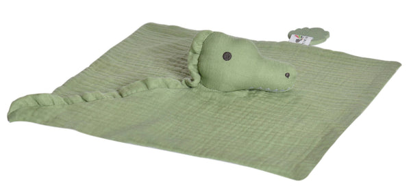Crocodile Comforter with Rubber Teether