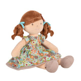 Summer  - Brunette Hair with Orange Floral Dress