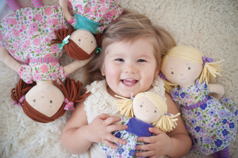 Lil'l Peggy - Blond Hair With Lilac &  Pink Dress