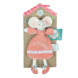 Meiya the Mouse Velour Lovey with Organic Natural Rubber Teether Head