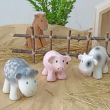 Pig -Organic Natural Rubber Rattle. Teether & Bath Toy